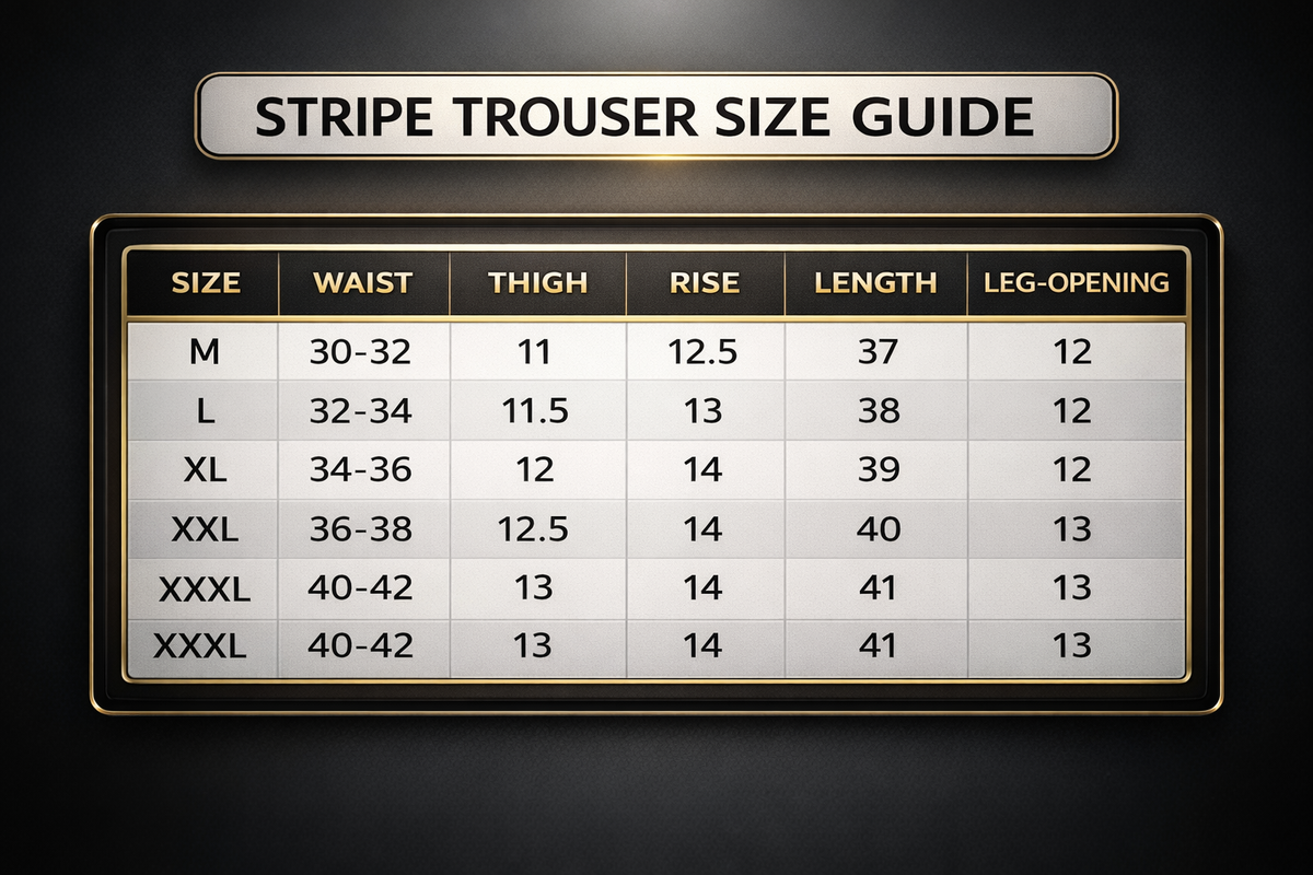 Product size guide